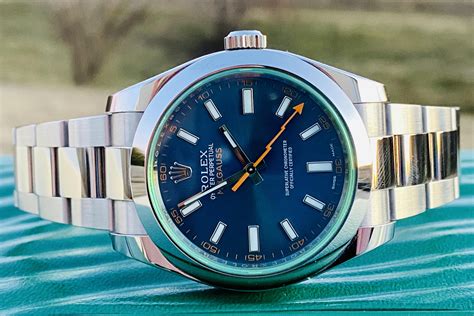 rolex milgauss hijau|rolex milgauss blue dial.